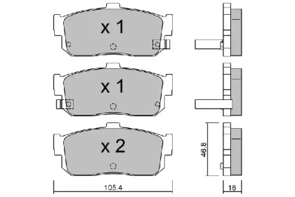 Дисковой тормозной механизм AISIN для NISSAN ALMERA Classic (B10) 1.6 16V